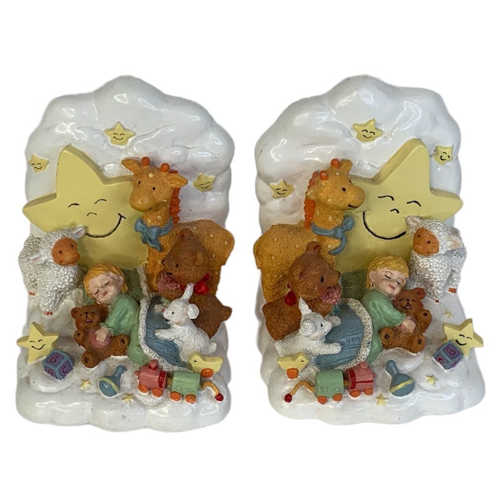 Vintage Resin Children’s Book Ends